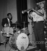 Drums: Sugar Ray Robinson, American professional boxer. Frequently cited as the greatest boxer of all time. Cannes 1951. - Photo by Edward Quinn