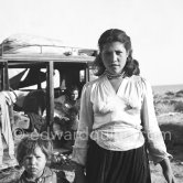 Gypsies on the occasion of the yearly pilgrimage and festival of the Gypsies in honor of Saint Sara, Saintes-Maries-de-la-Mer in 1953. - Photo by Edward Quinn