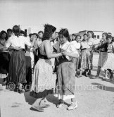 Gypsies on the occasion of the yearly pilgrimage and festival of the Gypsies in honor of Saint Sara, Saintes-Maries-de-la-Mer in 1953. - Photo by Edward Quinn