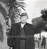 Eleanor Roosevelt. American political figure, diplomat and activist. First Lady of the United States, wife of President Roosevelt. Nice airport 1952. - Photo by Edward Quinn