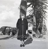 Eleanor Roosevelt. American political figure, diplomat and activist. First Lady of the United States, wife of President Roosevelt. Nice airport 1952. - Photo by Edward Quinn