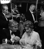 Gunter Sachs and Lilli Palmer. Wedding Party of Curd Jürgens and Margie, La Vieille Bastide, Saint-Paul-de-Vence 1978 - Photo by Edward Quinn