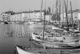 Saint-Tropez harbor 1961. - Photo by Edward Quinn