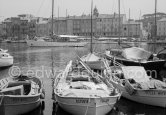 Saint-Tropez harbor 1961. - Photo by Edward Quinn