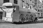 Il treno dei bimbi. Piazza Cesare Battisti. San Remo 1953. - Photo by Edward Quinn
