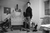Painter Patrick Scott at his house in Dublin 1963. - Photo by Edward Quinn