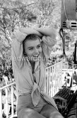 Jean Seberg, one of the principal actors (as Cecile) at Le Lavandou for the shooting of «Bonjour Tristesse», film by Otto Preminger. Le Lavandou 1957. - Photo by Edward Quinn