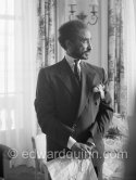 Haile Selassie, Emperor of Ethiopia. Carlton Hotel , Cannes 1954 - Photo by Edward Quinn
