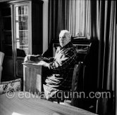 Robert W. Service, British-Canadian poet and writer, often called "the Bard of the Yukon". Monte Carlo 1951. - Photo by Edward Quinn