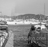 Yacht Shemara and other yachts. CAnnes 1951 - Photo by Edward Quinn