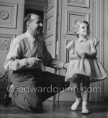 George Simenon's daughter Marie-Jo (2). Villa Golden Gate, Cannes 1955. - Photo by Edward Quinn