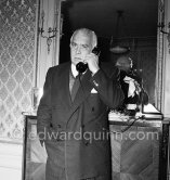 Spyros Skouras, president of the 20th Century Fox. Hotel Negresco, Nice 1953. - Photo by Edward Quinn