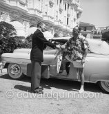Boxing manager Jack Solomons (right). Cannes 1953. Cr: 1953 Cadillac Eldorado Convertible - Photo by Edward Quinn