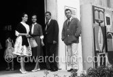 Rod Steiger and Claire Bloom (and not yet identified couple), ceramic exhibition, Vallauris 1960 - Photo by Edward Quinn