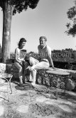 The Earl of Suffolk and his wife. Antibes 1961. - Photo by Edward Quinn