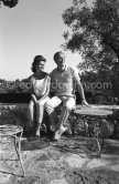 The Earl of Suffolk and his wife. Antibes 1961. - Photo by Edward Quinn