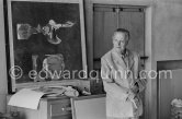 Graham Sutherland at La Villa Blanche. Menton 1974. - Photo by Edward Quinn