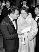 Elizabeth Taylor after the screening of "Around the World in 80 Days" at the Cannes Film Festival in 1957. She was among more than a thousand guests. invited by her husband Mike Todd to a gala supper at Les Ambassadeurs to celebrate the film. At this time she was widely considered to be one of the most beautiful women in the world. - Photo by Edward Quinn