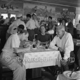 Spencer Tracy drinking Coca-Cola in a Restaurant in Nice 1953. - Photo by Edward Quinn