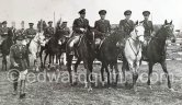 First press photo by Quinn, published in Irish Independent. Concours hippique, Grand Prix des Nations. Irish team: Lt. Col. Corry; Capt. Michael Tubridy; Capt. Mullans; Capt. O’Shea, Capt. Magee. Nice 1950. - Photo by Edward Quinn
