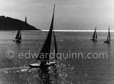 Bay of Villefranche sur Mer, with Cap-Ferrat's lighthouse in the background 1950. - Photo by Edward Quinn