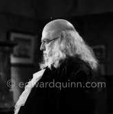 Orson Welles transformed to Benjamin Franklin in the film "La Fayette" at the Studios de la Victorine, Nice 1961. - Photo by Edward Quinn