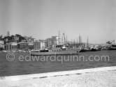 Yacht, not yet identified. Cannes 1954. - Photo by Edward Quinn