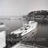 Onassis' yacht Christina. Monaco harbor 1955. - Photo by Edward Quinn