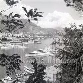 Onassis' yacht Christina. Monaco harbor 1955. - Photo by Edward Quinn