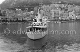Onassis' yacht Christina with aircraft G-APNY Piaggio P-136L SERIES 2 C/N 242. Monaco harbor 1955. - Photo by Edward Quinn