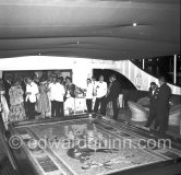 Cocktail on bord the Christina. Far right Aristotle Onassis. Monte Carlo 1954. - Photo by Edward Quinn