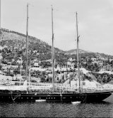 Stavros Niarchos' Schooner Le Creole. Near Villefranche, 1955. - Photo by Edward Quinn