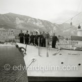 Prince Rainier's luxury yacht Deo Juvante II anchored in Monaco harbor, 1953. - Photo by Edward Quinn