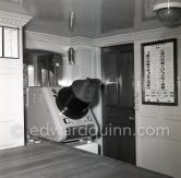 On Prince Rainier's luxury yacht Deo Juvante II anchored in Monaco harbor, 1953. - Photo by Edward Quinn