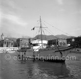 Similar to Yacht Nahlin, Nice about 1954. - Photo by Edward Quinn